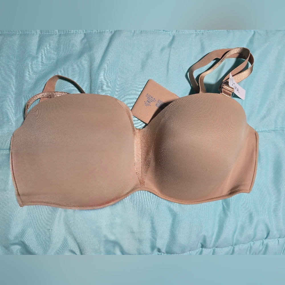 Soma Women's Tan Strapless Bra